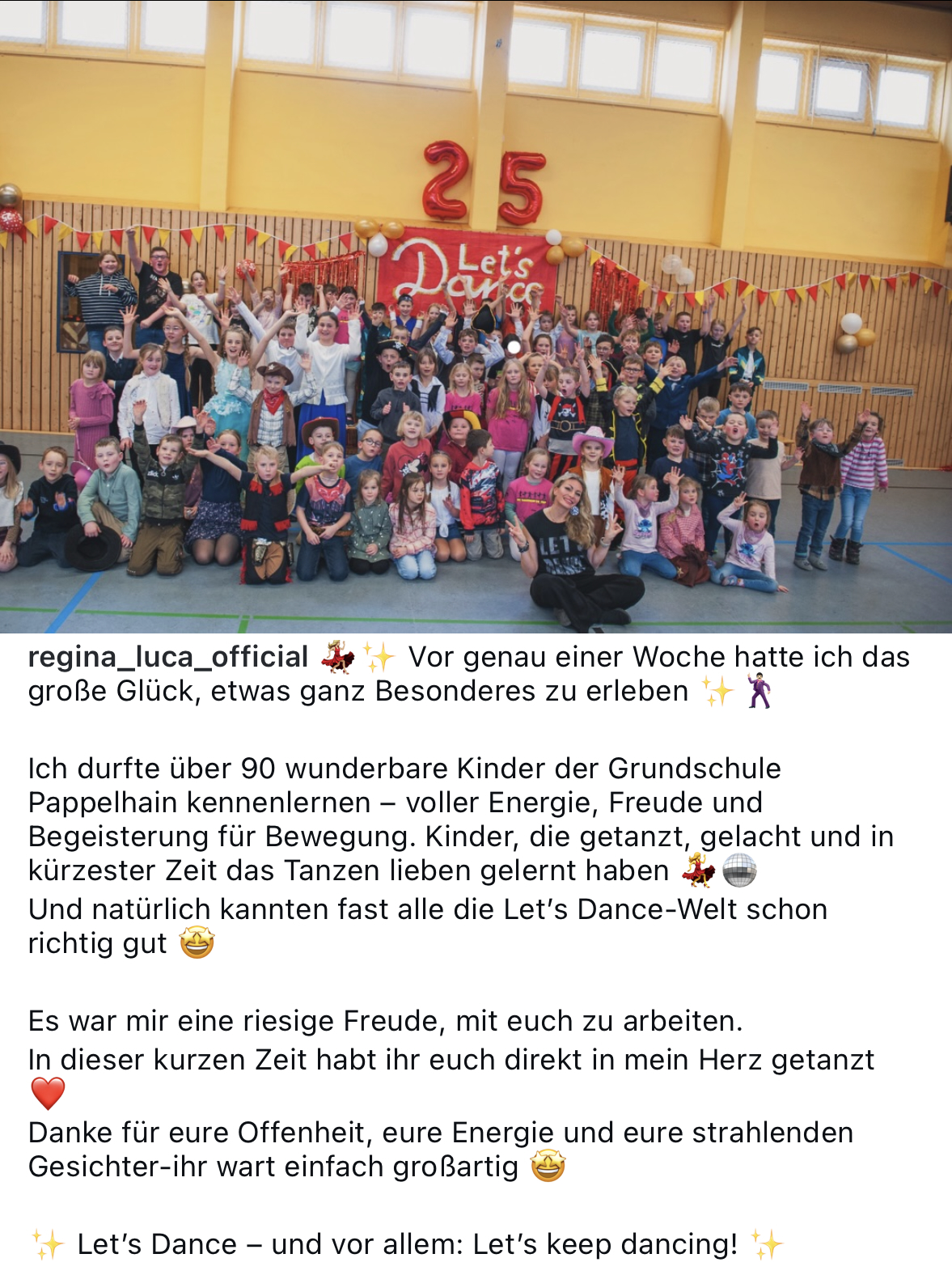 Instagrambeitrag von Regina Luca